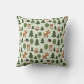 自然の森の仲間 赤ちゃん動物 木 赤ちゃん クッション (裏面)