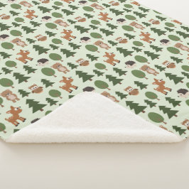 自然の森の友だちベビーアニマルズ シェルパブランケット