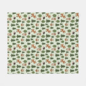 自然の森の友だちベビーアニマルズ フリースブランケット (正面(横))