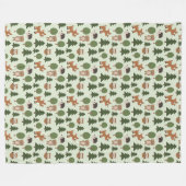 自然の森の友だちベビーアニマルズ フリースブランケット (正面(横))