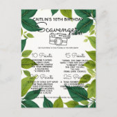 自然の森の宝探しゲームパーティー 案内ポストカード (正面)