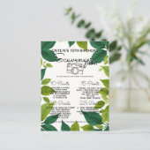 自然の森の宝探しゲームパーティー 案内ポストカード (スタンド正面)