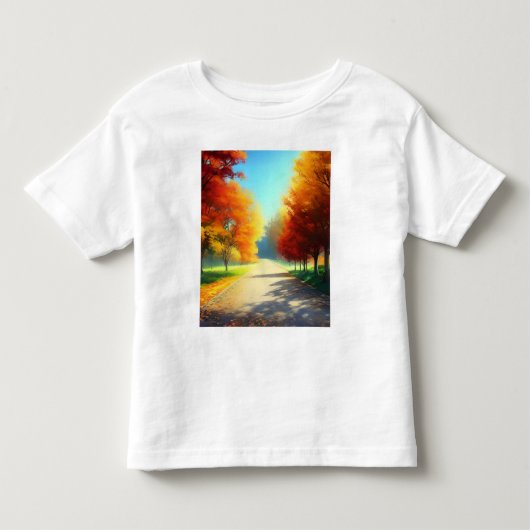 自然の森の秋の木 トドラーTシャツ (正面)