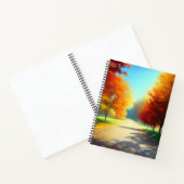 自然の森の秋の木 ノートブック (内部)