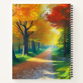 自然の森の秋の木 ノートブック (裏面)