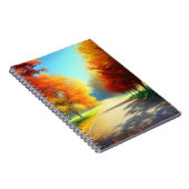 自然の森の秋の木 ノートブック (右側)