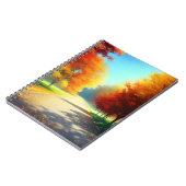 自然の森の秋の木 ノートブック (左側)