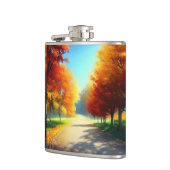 自然の森の秋の木 フラスク (左)