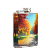 自然の森の秋の木 フラスク (右)