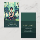 自然の森ヨガ フィットネス 瞑想インストラクター 名刺 (正面/裏面)