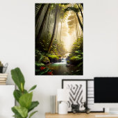 自然の楽園、緑豊かなジャングルを探索 ポスター (ホームオフィス)