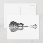 自然の歌：森の風景ギターアート ポストカード (正面/裏面)