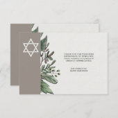 自然の死別のサンキューカードダビデの星 サンキューカード (正面/裏面)