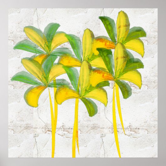 自然の水彩リリ素朴ー ポスター (正面)