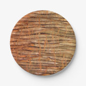 自然の熱帯Wickeryの樹皮の写真 ペーパープレート (正面)