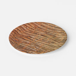 自然の熱帯Wickeryの樹皮の写真 ペーパープレート