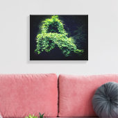 自然の玉座の野生の葉のつる植物 キャンバスプリント (インサイチュ (リビング))