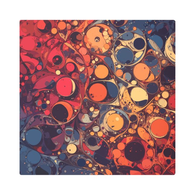 自然の疑問に思進行 メタルプリント (正面)