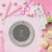 自然の石の写真の地質学の質文字 ペーパープレート (パーティー)