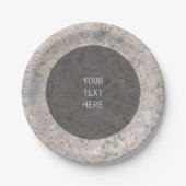 自然の石の写真の地質学の質文字 ペーパープレート (正面)