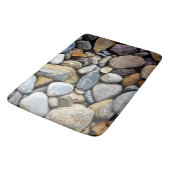 自然の石の小石の流れ バスマット (アングル)