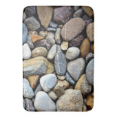 自然の石の小石の流れ バスマット (正面縦)