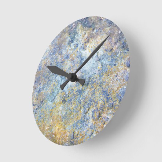 自然の石板の石の石の写真の柱時計 ラウンド壁時計 (傾斜)