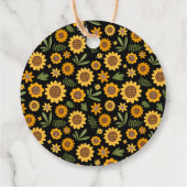 自然の秋のひまわり フェイバータグ (裏面)