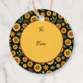 自然の秋のひまわり フェイバータグ (正面)