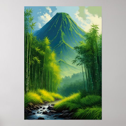 自然の空想、眠る火山 ポスター (正面)