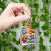 「自然の絶え間なく変わるタペストリー」 キーホルダー (手)