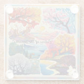 自然の絶え間なく変わる美しい ガラスコースター (裏面)