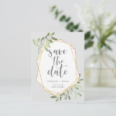 自然の緑 |水彩日付を保存 案内ポストカード (スタンド正面)