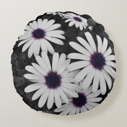 自然の繊細なコントラスト ラウンドクッション (正面)