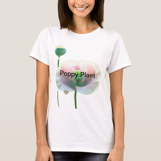 🌺自然の美しいを発見 – ポピー花 Tシャツ (正面)