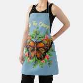 自然の美しいカラフル蝶と開花 エプロン (インサイチュ)