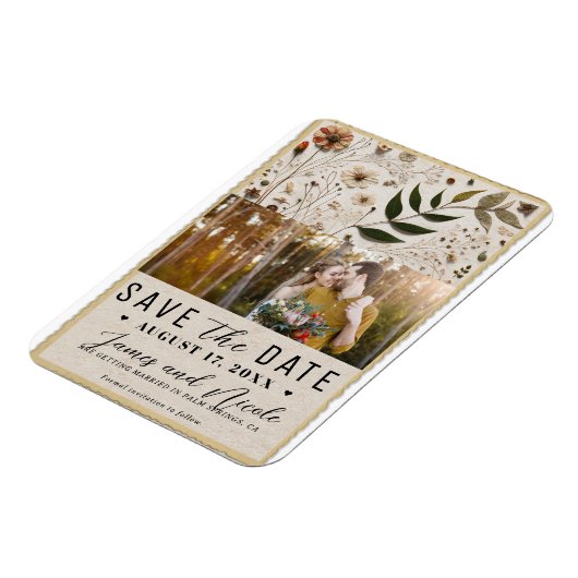 自然の美しい植物花の保存日 マグネット (左側)