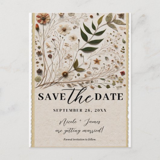 自然の美しい植物花の保存日 案内ポストカード (正面)