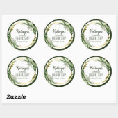 自然の美しい葉パーソナライズされた ラウンドシール (シート)