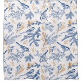 自然の美しい鳥のおとり目 シャワーカーテン (正面)