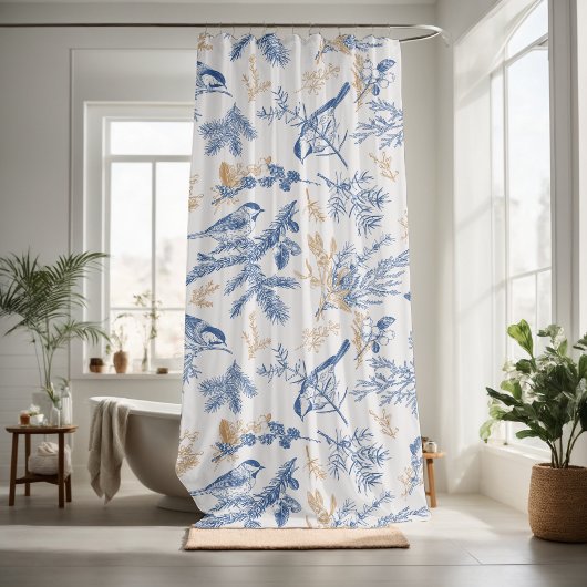 自然の美しい鳥のおとり目 シャワーカーテン