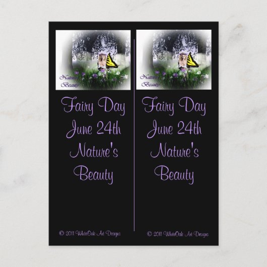 自然の美しさ ブックマーク ポストカード (正面)