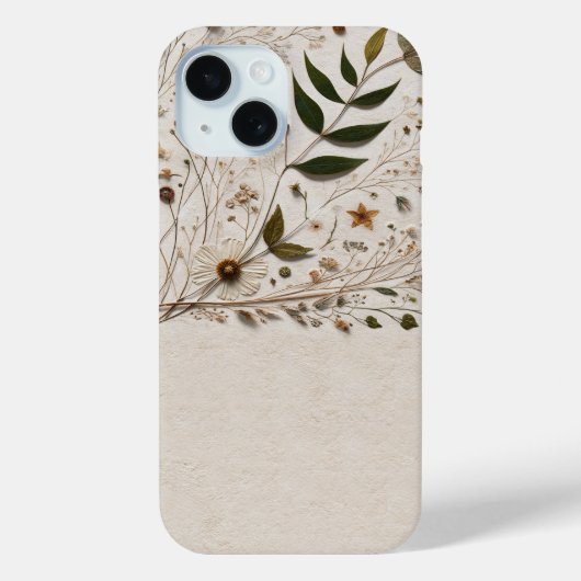 自然の美しさ ボタニカル フラワー&リーフ Case-Mate iPhoneケース (裏面)
