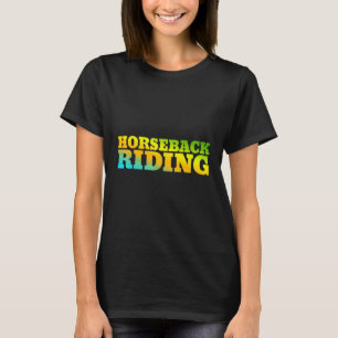 自然の色でデザインされた乗馬 Tシャツ