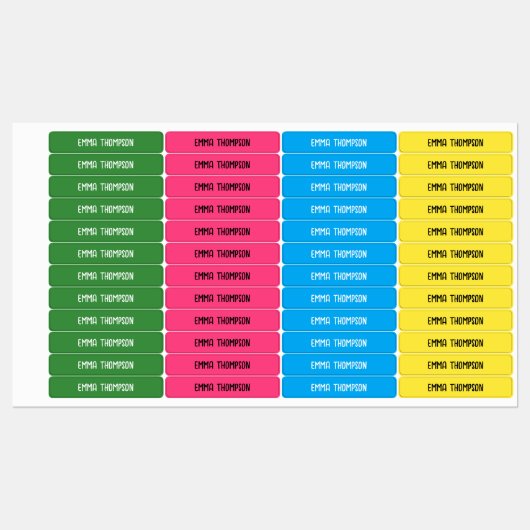 自然の色の名前の子供へ表示 ラベル (シート)