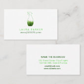 自然の芝生のスプレーのボトルクリーニングサービス 名刺 (正面/裏面)