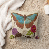 自然の花の花の蝶装飾用クッション クッション (ブランケット)