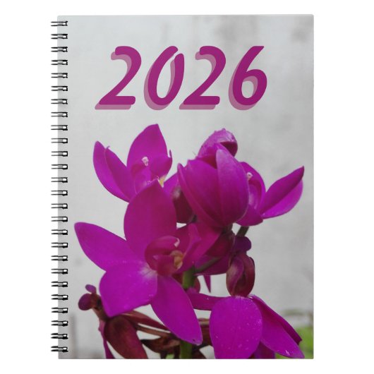 自然の花の芸術ギフト2026 ノートブック (正面)