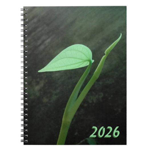 自然の花の芸術ギフト2026 ノートブック (正面)