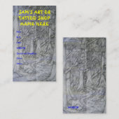 自然の芸術または入れ墨の店の名刺 名刺 (正面/裏面)